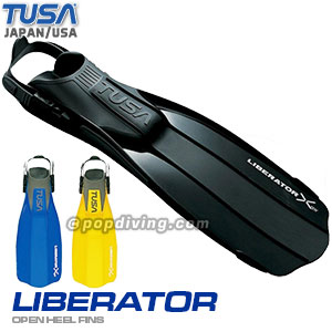 Tusa Liberator X Ten Scuba Diving Fin open heel fins